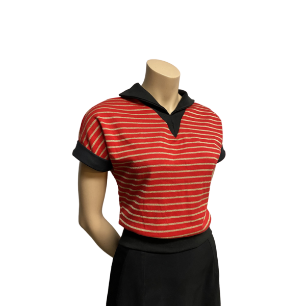 RED & GOLD STRIPED polo